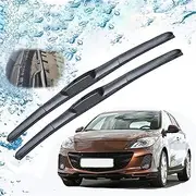 for Mazda 3 for Mazda 3 BL 2010 2011 2012 2013 MK2 Accessories Car Front Windscreen Wiper Blades Cutter U Type J Hook Wipers
