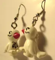 LEGO Animal Loop Earrings - White Birds