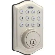 Electronic Keypad Door Deadbolt Satin Nickel LED Battery Adjustable Backset