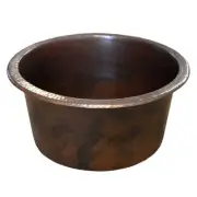 Native Trails CPS35 Copper Diego 12-1/2" Single Basin Undermount Bar Sink