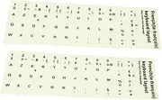 OFFIGAM 2PCS Glow Dark Keyboard Stickers for Laptops and Durable French Language Replacement Stickers for Easy Application and Removal