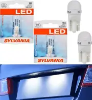 Sylvania LED Light 194 T10 White 6000K Two Bulbs License Plate Tag Upgrade OE