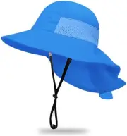 Toddler Baby Sun Hat Kids Summer UPF 50+ for Boys 2-7 Years 1pc-royal Blue