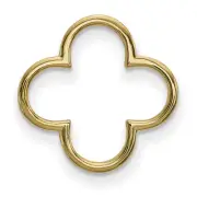 14k Yellow Gold Small Quatrefoil Design Chain Slide XP5052
