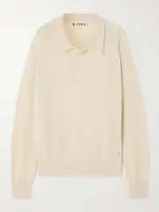 [ÉTERNE] ÉTERNE - Brady Cashmere Polo Sweater - Beige - M/L M/L Neutrals