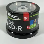 NEW Memorex Recordable CD-R Black 700MB 80-Minute, 50-Pack, 2007