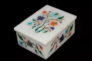 7"x5" inlay Malachite marble Decorative marble jewelry storage trinket ring box