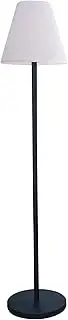 [Lexi Lighting] Outdoor LED Solar/DC Power Floor Lamp, IP44 Waterproof, H150cm, Battery Operated Standing Light, White PE Shade, Cordless Rechargeable Night Light for Patio Camping Restaurant Home