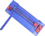 4-in-1 Portable Paper Cutter, Multifunctional Paper Trimmer with 4 Types of Blades for Straight, Wave, Dotted and Creasing Line for Craft Paper,A4 Paper,Coupon, Label and Cardstock (Blue)
