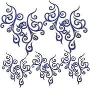 jojofuny 5 Pairs Elegant Embroidered Applique Patches for Clothing Iron Embellishments for Wedding and Performance Costumes Sophisticated Design
