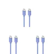 3PK Moki USB-C to USB-C SynCharge Cable 1 Meter iPhone/Android Ultra Blue