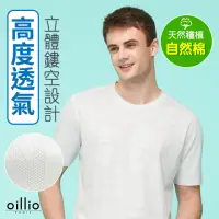 在飛比找momo購物網優惠-【oillio 歐洲貴族】男裝 短袖圓領T恤 透氣 涼感 防