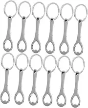 [SAFIGLE] 12Pcs Shopping Trolley Token Key Ring Zinc Alloy Removable Shopping Cart Tokens Portable Key Chain Rings for Trolley Accessories Practical present for Family and Friends