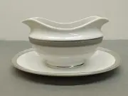 Mikasa PLATINUM CROWN Gravy Boat & Underplate #L3428 - New