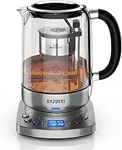 Razorri Electric Tea Maker - 1.7 L, Automatic Lifting Basket, BPA Free, 5 Types and 3 Brewing Strengths, Keep Warm up to 60 Minutes, Programmable Time, With Stainless Steel