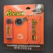 Reese's Lip Balm and Keychain Set Peanut Butter Cup Flavored NEW