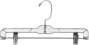 Hangers Clear Plastic Skirt Pant 200 Clothing Retail Padded Clip 14" Heavy Duty