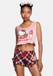 [Hello Kitty x Cup Noodles] Cup O' Noodles Ruffled Pajama Set