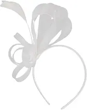 [OATIPHO] Chic Tea Party Hat for Women Women's Fascinator Hats Headband for Events White