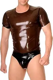 [ABWL] Latex Briefs for Men,Natural Rubber Men's Shorts G-String Thong,Latex Man Panties Underwear Cosplay Costume Clubwear