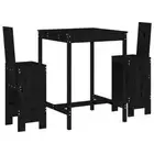 3pcs Outdoor Bar Set Garden Patio Pool Dining Table Stools Chairs Pine Furniture