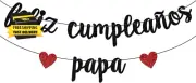 Feliz Cumpleaños Papa Banner, Happy Father'S Day Bunt Sign, Spanish Father'S Bir