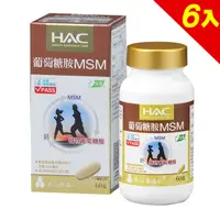 在飛比找PChome24h購物優惠-【永信HAC】植粹葡萄糖胺MSM錠x6瓶(60錠/瓶)