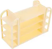 Kisangel Plastic Miniature Shelf Mini Supermarket Rack Boys and Girls' Playset Toy 3D Layout Model Dollhouse Accessory