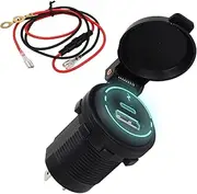 12V USB PD Type QC 3 0 IP66 Waterproof Fast Charging Intelligent Identification for Motorcycle Boat RV ATV with USB and PD Charging Ports Spring Cover Design Multiple Protection