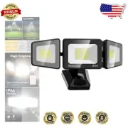 High Brightness LED Security Floodlight - 3 Adjustable Heads, 12000 Lumens