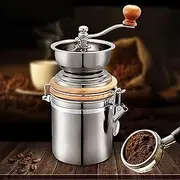 Hand Coffee Bean Mill 304 Stainless Steel Small Manual Coffee Grinding Machine, for Drip Coffee, Espresso, French Press, Turkish Brew, Coffee Gift