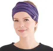 [CHARM] Mens Japanese Cotton Headband - Natural Headwrap Elastic Hair Band Neck Gaiter Ear Warmer Head Wrap Light Purple