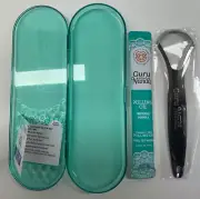 GuruNanda Coconut Mint Pulling Oil + Stainless Steel Tongue Cleaner + Case 3pcs