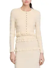 Sandro Ruffled Cardigan