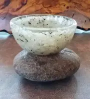 ORGONE BOWL, 3.25" MOONSTONE Orgone Bowl, MOONSTONE Bowl, Crystal Bowl
