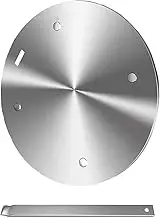 11inch Heat Diffuser Plate, Grourarty Stainless Steel Cooking Induction Adapter Simmer Plate for Electric Gas Glass Cooktop Hob Ring, Converter with Handle Silver (GR-HDP11-01UK)
