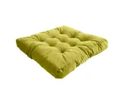 Square Chair Cushion Bright Color Corduroy Fine Stitching Chair Cushion Pad for Wheelchair-Green
