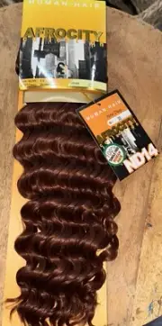 AFROCITY Human Hair New Deep Water 14” Color 33 Weft/sew In.