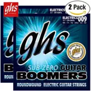 2-PACK GHS CR-GBXL Sub Zero Boomers Extra Light Electric Guitar Strings 9-42