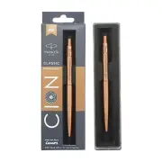 Parker Classic Anti Microbial Stainless Steel Ball Pen - CION Coated -Ink - Blue
