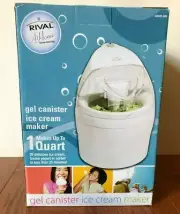 Rival Electric 1-Quart Gel Canister Ice Cream Maker, Frozen Yogurt, Sherbet NEW