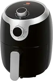 [Bomann] FR 6050 H CB Hot Air Fryer, Oil and Grease-Free Fryer thanks to Hot Air, 1.8 Litre Capacity, for Fries, Chicken Wings and Much More, 1000 Watt, Low Smoke and Odour, Black/Silver