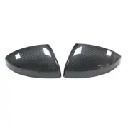 100% Carbon Fiber Stick-on Side Mirror Caps for Audi TT R8 16+ w/ Lane Assist