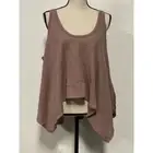 NWT Free People Shark Bite Hem Tank Top Mauve Size M