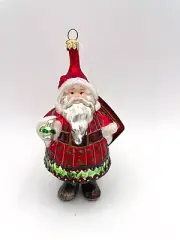 Department 56 Krinkles GLASS SANTA ORNAMENT 795958
