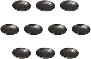 Set of 10 Black IGA 2.8 Plates [3.5 x 0.7 inches (9 x 1.7 cm) | Setomonohonpo