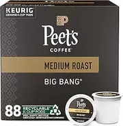 [Peet's Coffee] Medium Roast Keurig K-Cup Pods - Big Bang 88 Count (4 Boxes of 22 K-Cup Pods)