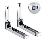 Wall Mounted Microwave Bracket Kitchen Foldable Shelf Oven Rack Holder Metal