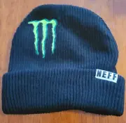 Monster Energy Athlete Only XGames Black Winter Black Cap Hat Beanie Neff Ski