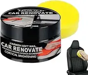 [Generic] Dashboard Polish Wax, Multipurpose Car Interior Care Kit, Portable Polishing Wax, Car Seat Polish Kit for Prevent Fading, Oxidation